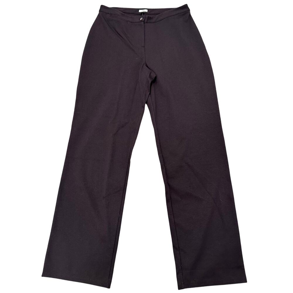 J. Jill Stretch Straight Leg Ankle Pants Java Brown Wardrobe Basic NWT size 12